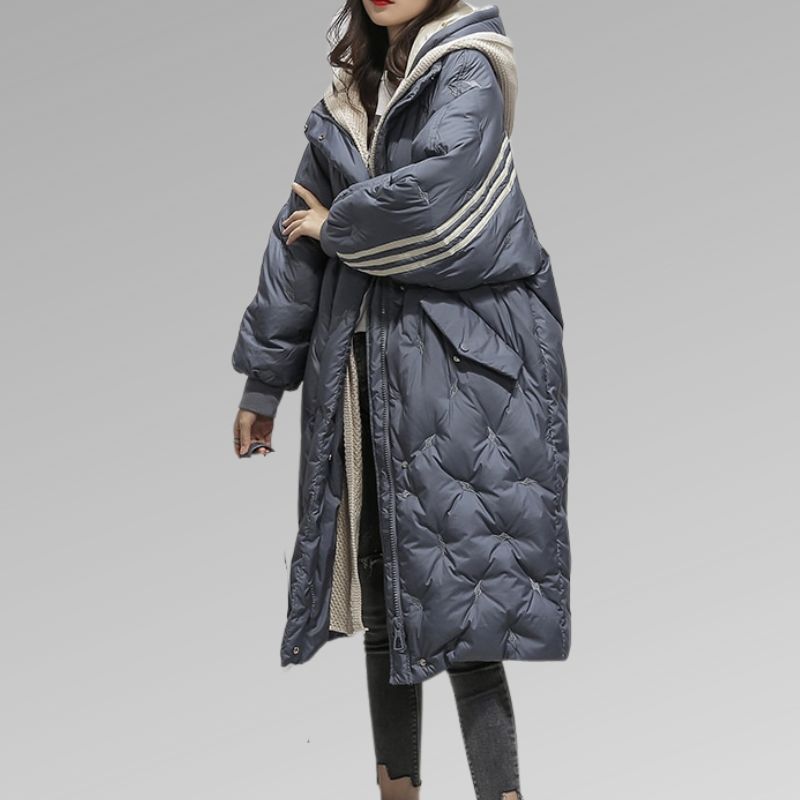 Women's Naira long coat elegant slim cut warm soft fabric timeless modern silhouette
