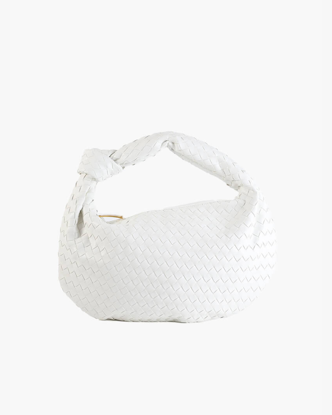 Verona woven knot bag minimalist sculptural texture knotted handle grab-and-go handbag