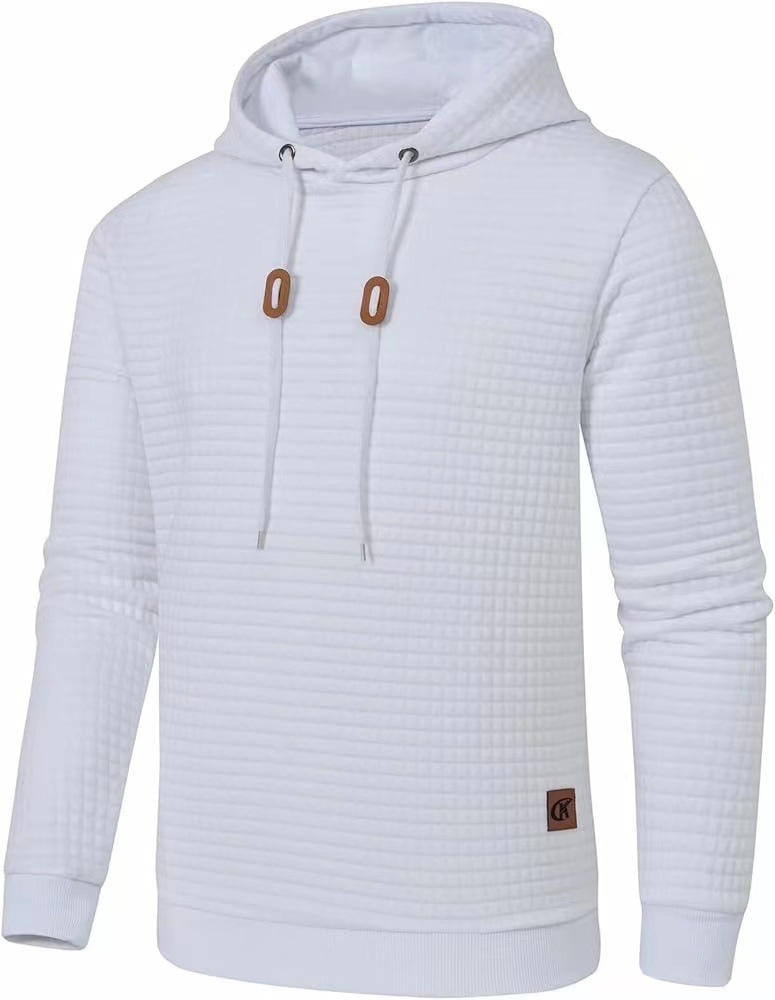 Men's pullover hoodie with adjustable drawstring long sleeve casual streetwear comfortable fit