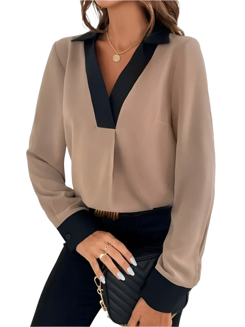 Margot women's elegant workwear blouse classic tailored cut premium fabric confident professional style
