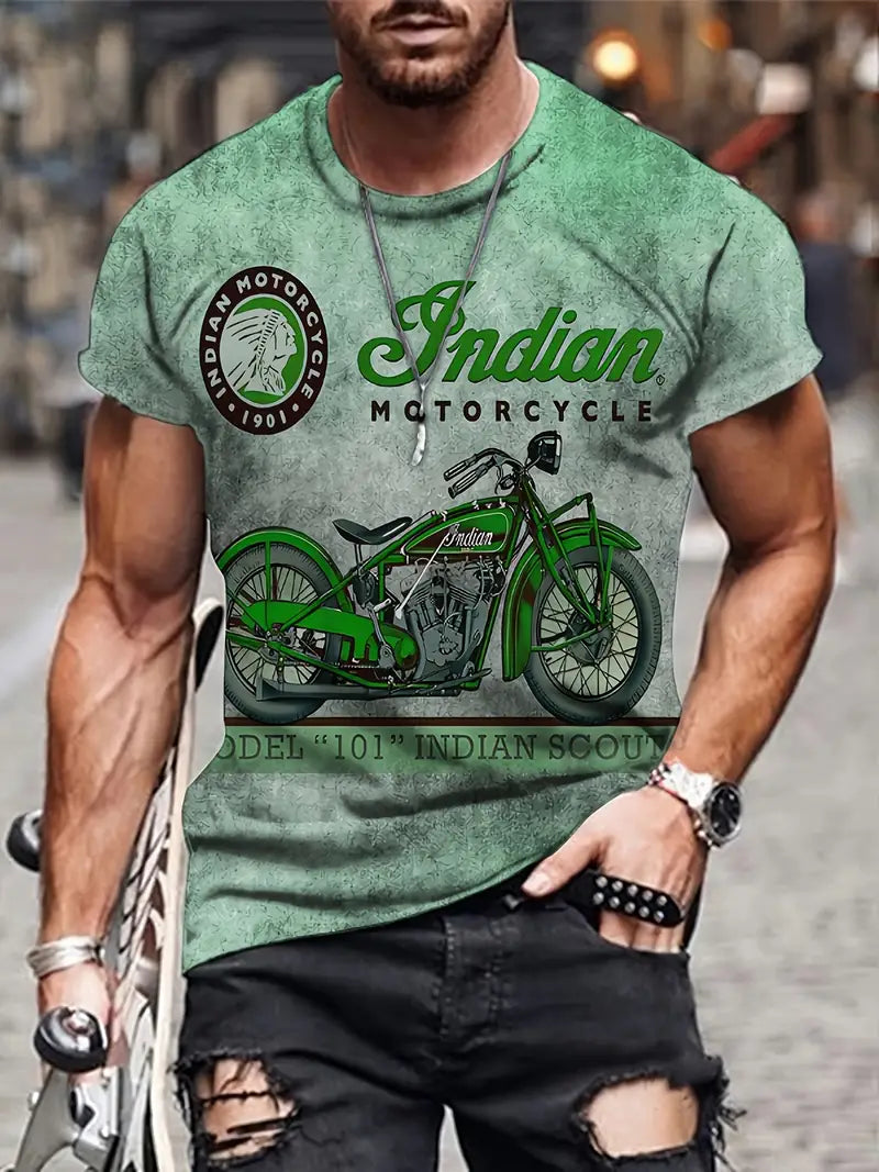 Men's retro graphic tee vintage-inspired print relaxed fit ultra-comfortable casual t-shirt