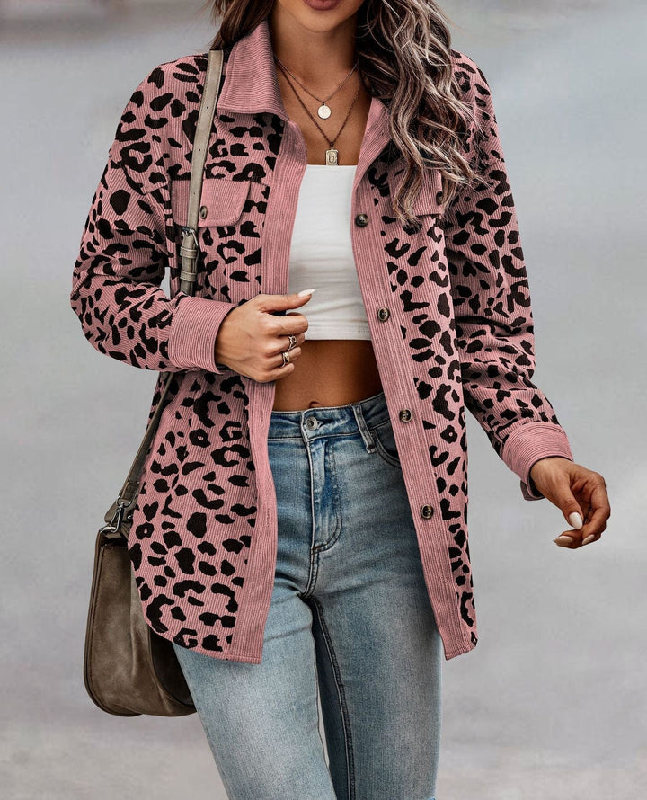 Women's leopard print Krystal jacket modern cut comfort fit bold animal pattern outerwear