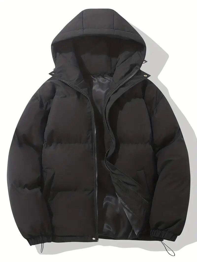 Women's short fitted down jacket with hood in urban style, lightweight warmth for city wear