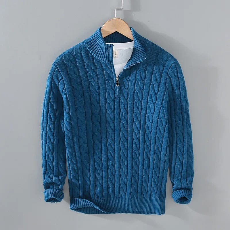 Jayden beige knitted sweater relaxed fit with elegant textured pattern for all-day comfort