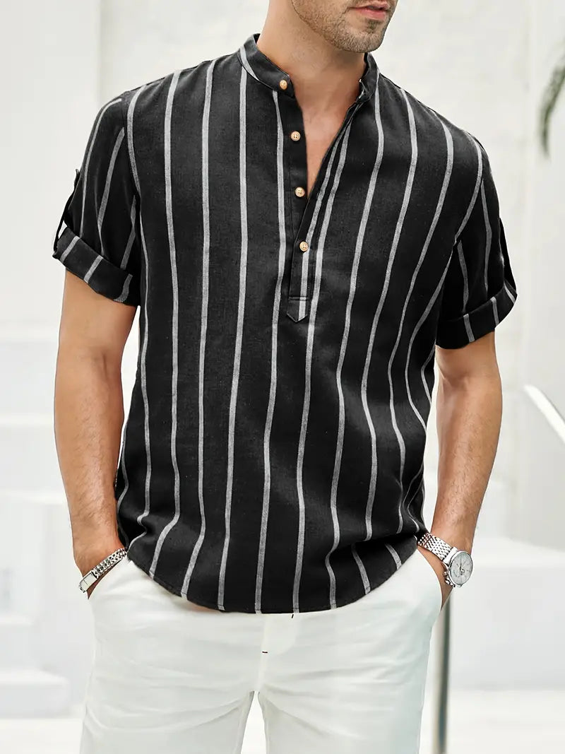 Mart iconic men's lightweight breathable shirt, clean versatile cut with water-repellent finish for office