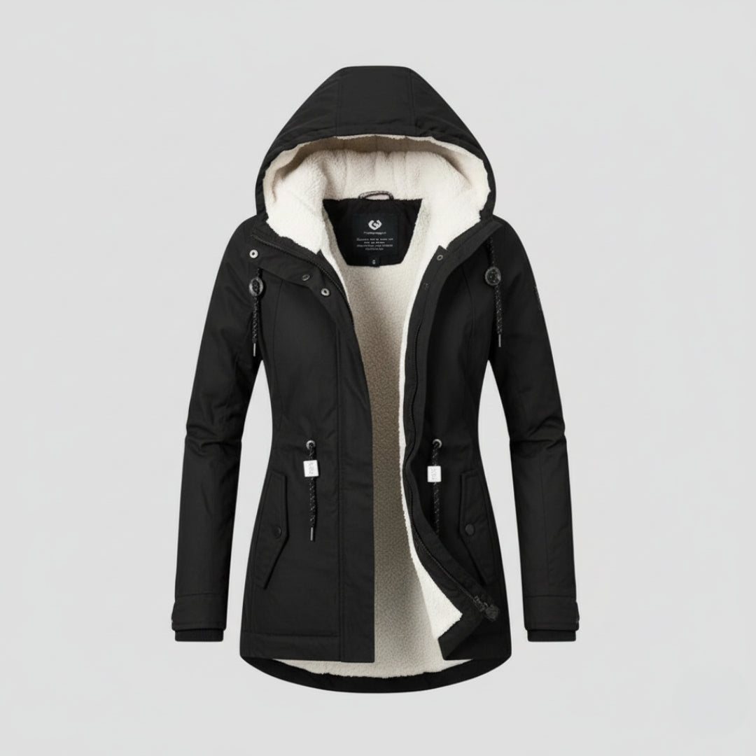 Men's hooded winter jacket water-resistant sherpa-lined cold weather coat casual versatile fit