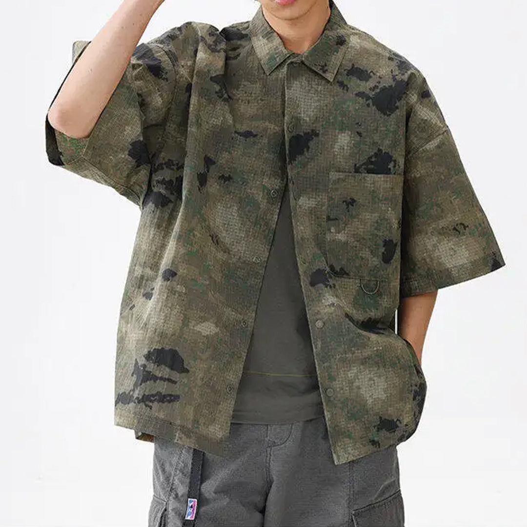 Urban camouflage lightweight nylon shirt water-resistant modern recon style for city explorers