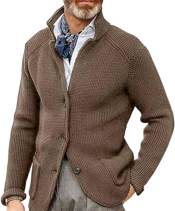 Men's casual button-up jacket with long sleeves, smart casual fit, clean silhouette for versatile everyday wear
