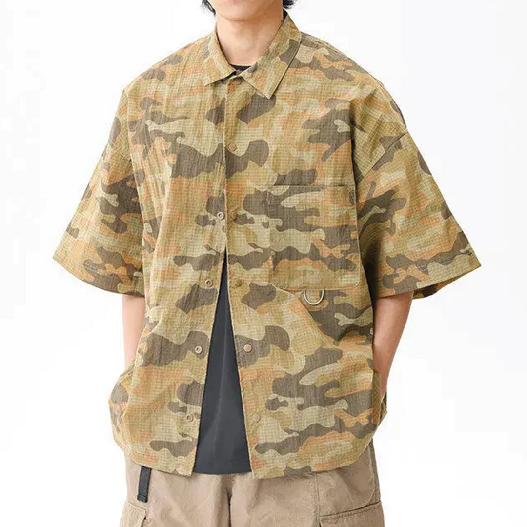 Urban camouflage lightweight nylon shirt water-resistant modern recon style for men
