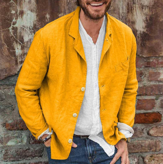 Ryan men's lightweight casual jacket in neutral tone, modern slim cut with clean minimalist design