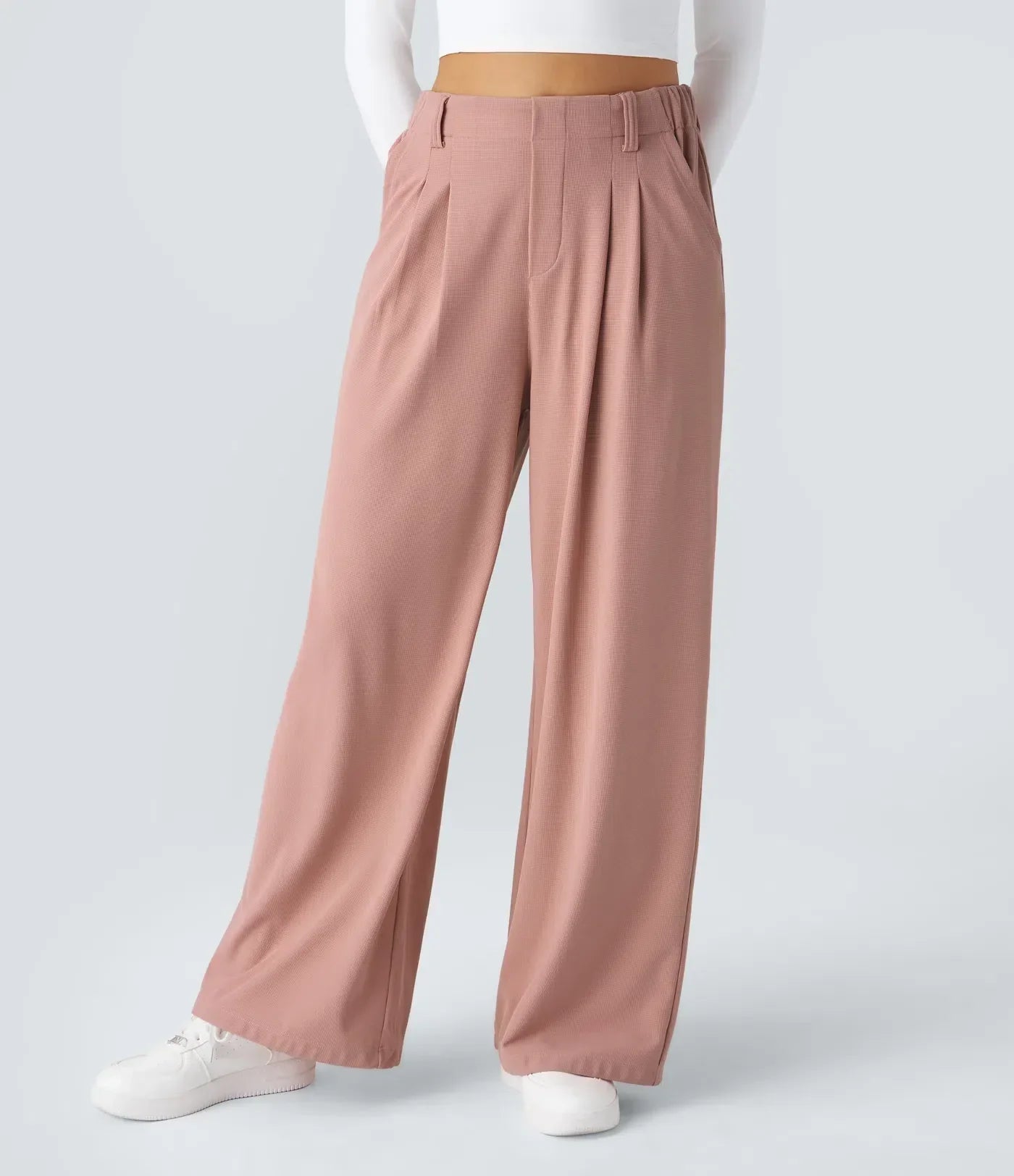 Marit women's high waist classic trousers elegant slim fit flattering silhouette comfort stretch pants