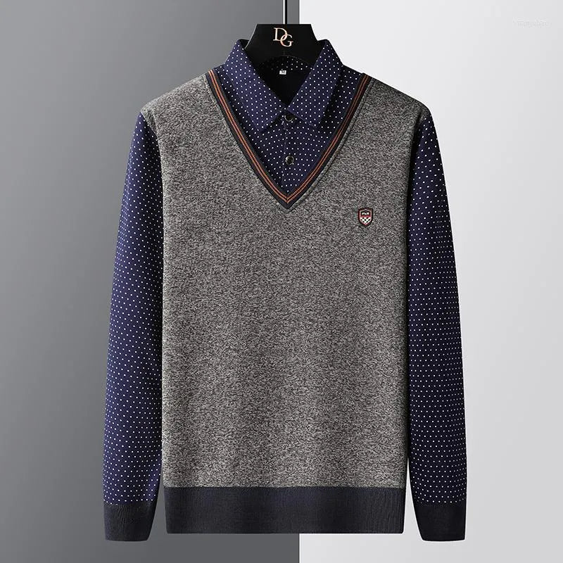 Karl premium soft knit polo sweater shirt in classic silhouette for casual to semi-formal wear