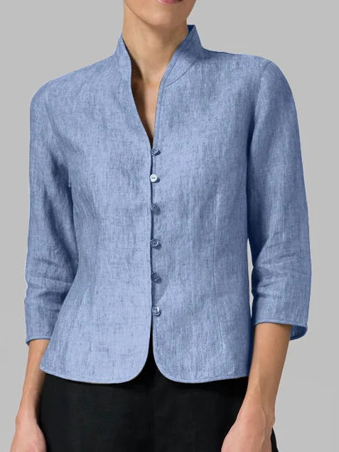 Beatrix women's elegant blouse, timeless silhouette, comfortable fit, refined draping for effortless style