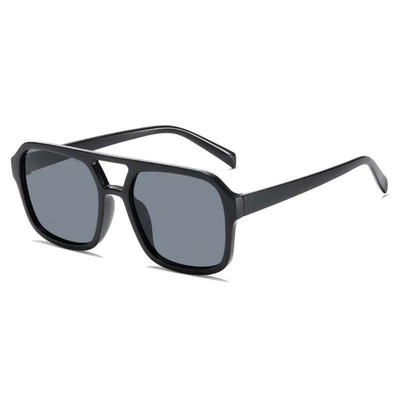 Bold retro square-frame sunglasses with vibrant prism lenses and UV400 protection for festivals