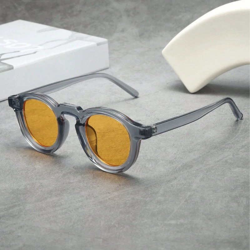 Retro round acetate sunglasses UV400 protection vintage-inspired frame durable premium eyewear