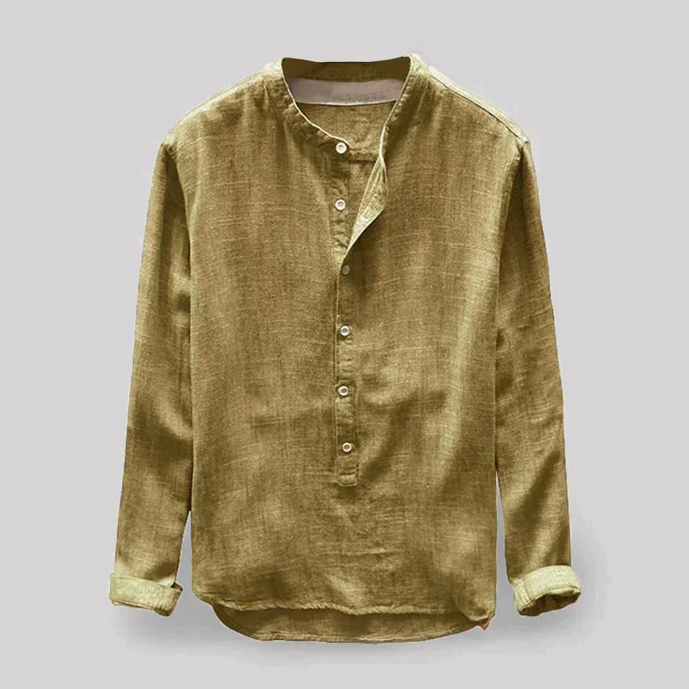 Eloura-Moda men's classic shirt regular cut breathable natural fabric timeless elegant style