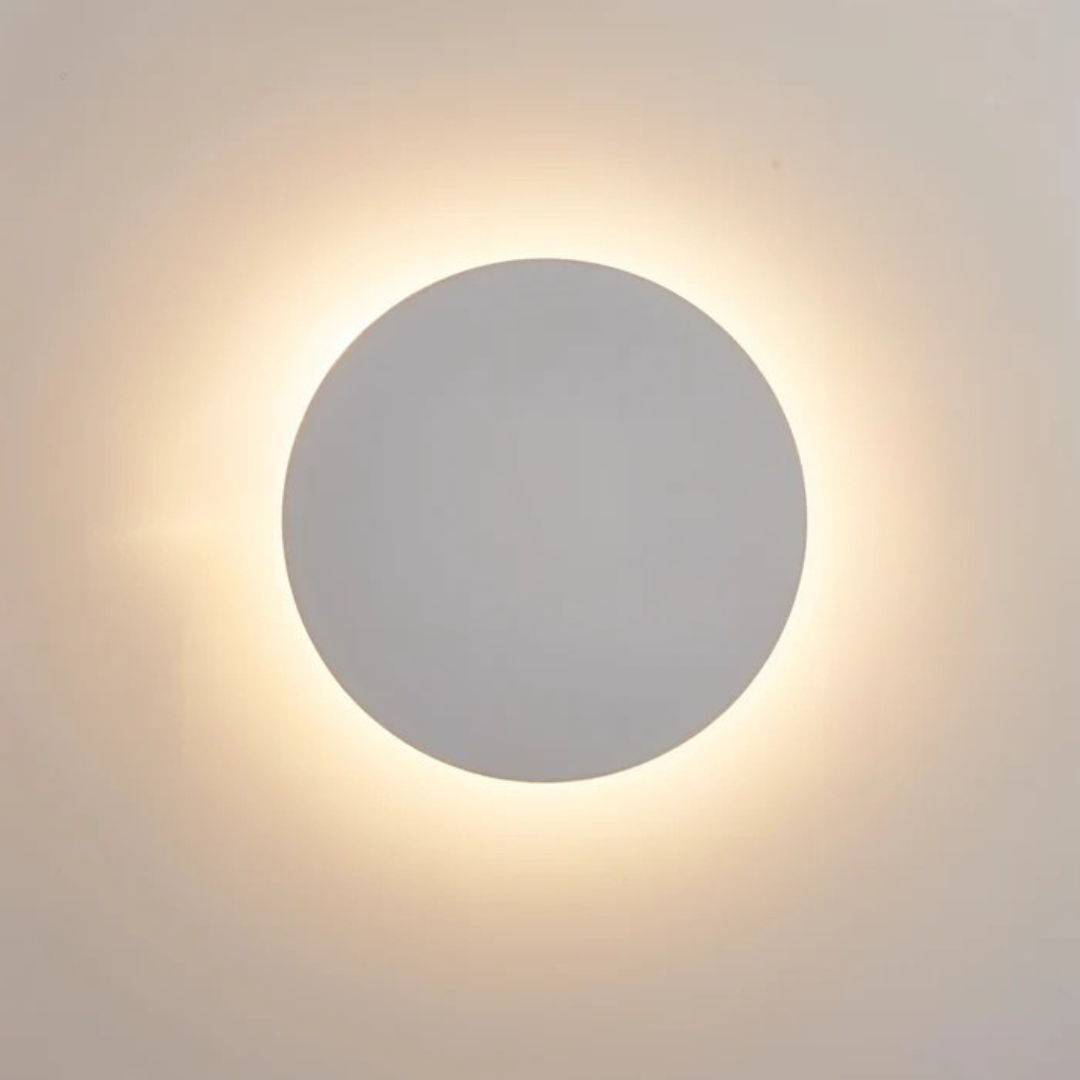 Hadro round LED wall light black gold white finish modern elegant indoor ambient lighting