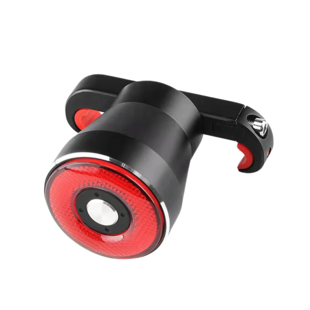 Smart bicycle rear light 50 lumens brake-activated urban safety visibility all-weather cycling lamp