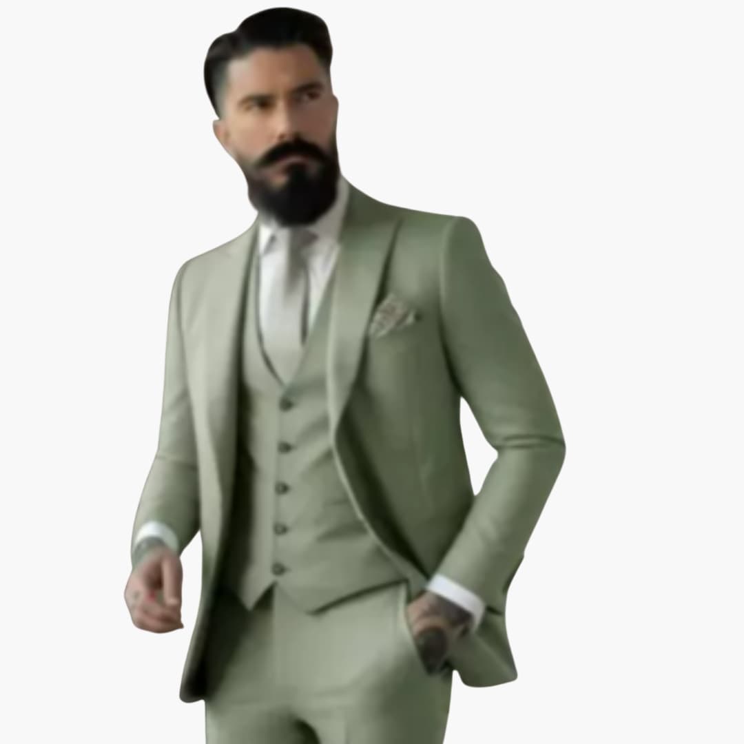 Men's navy double breasted suit premium slim fit elegant classic design for formal events