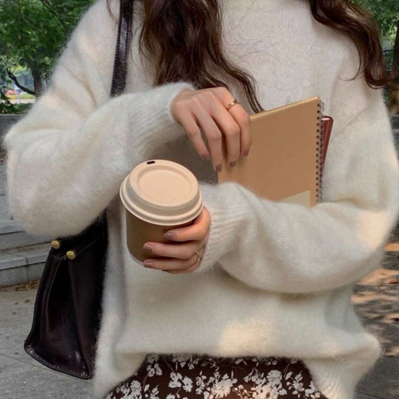 Urbann-Vibe drop shoulder pullover sweater relaxed casual fit pill-resistant knit everyday comfort