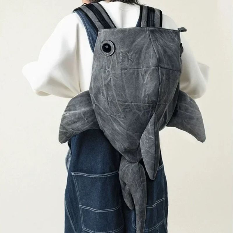 Sharky backpack durable spacious daypack soft comfort secure zipper for students professionals