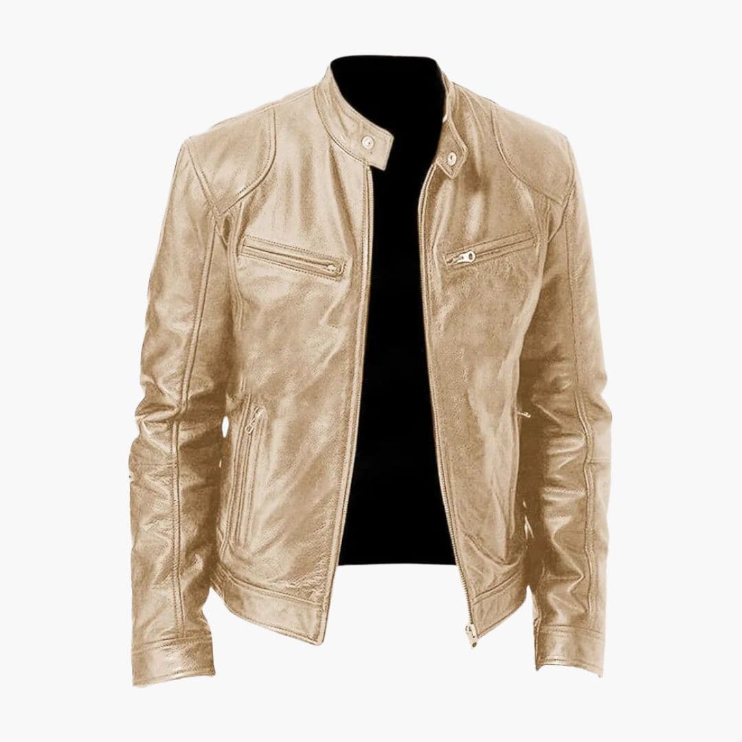 Men's standard-fit lined jacket with adjustable cuffs and front zip, versatile everyday outerwear