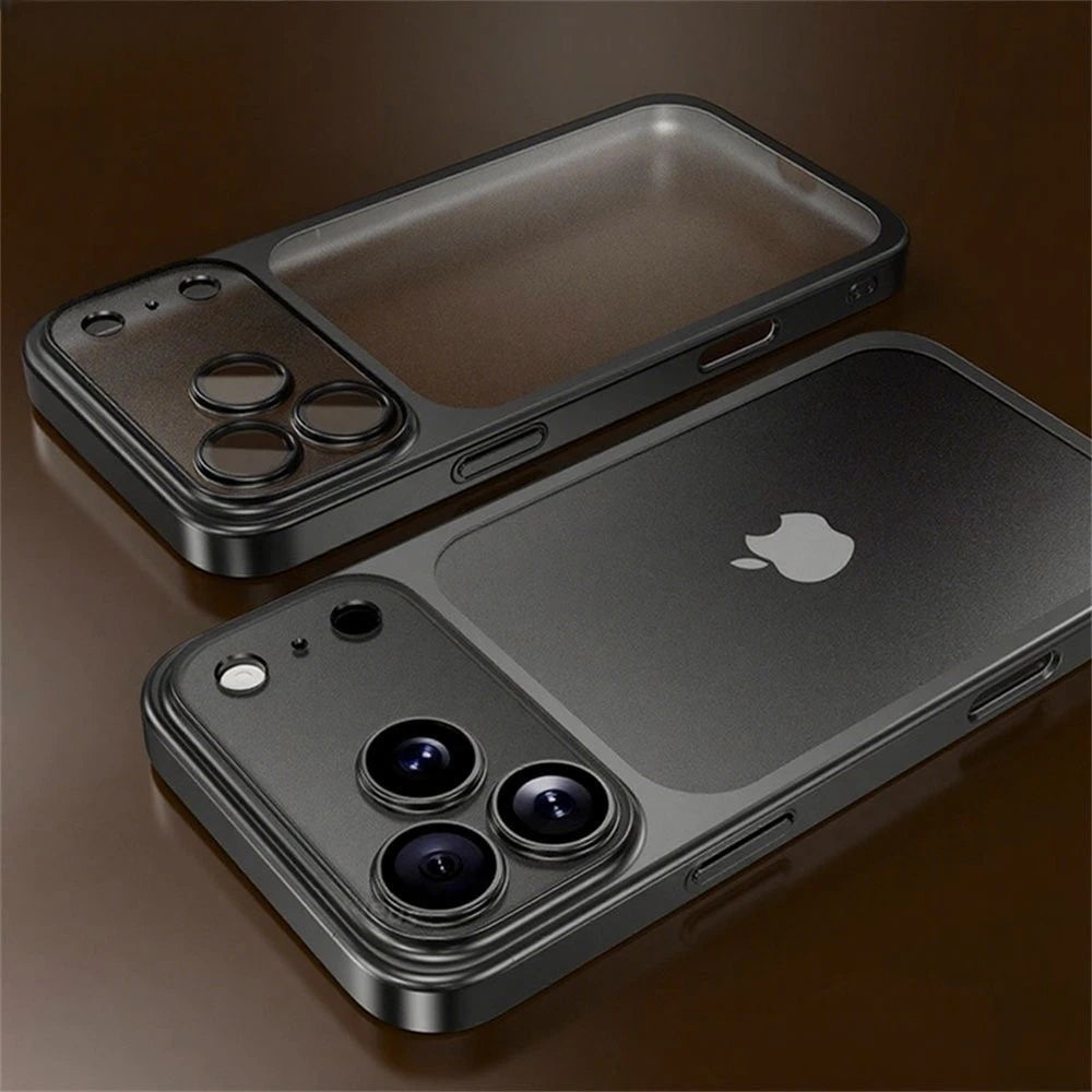 Armor Frost iPhone 17 ultra-slim aluminum case matte finish with lens shields and magnetic alignment