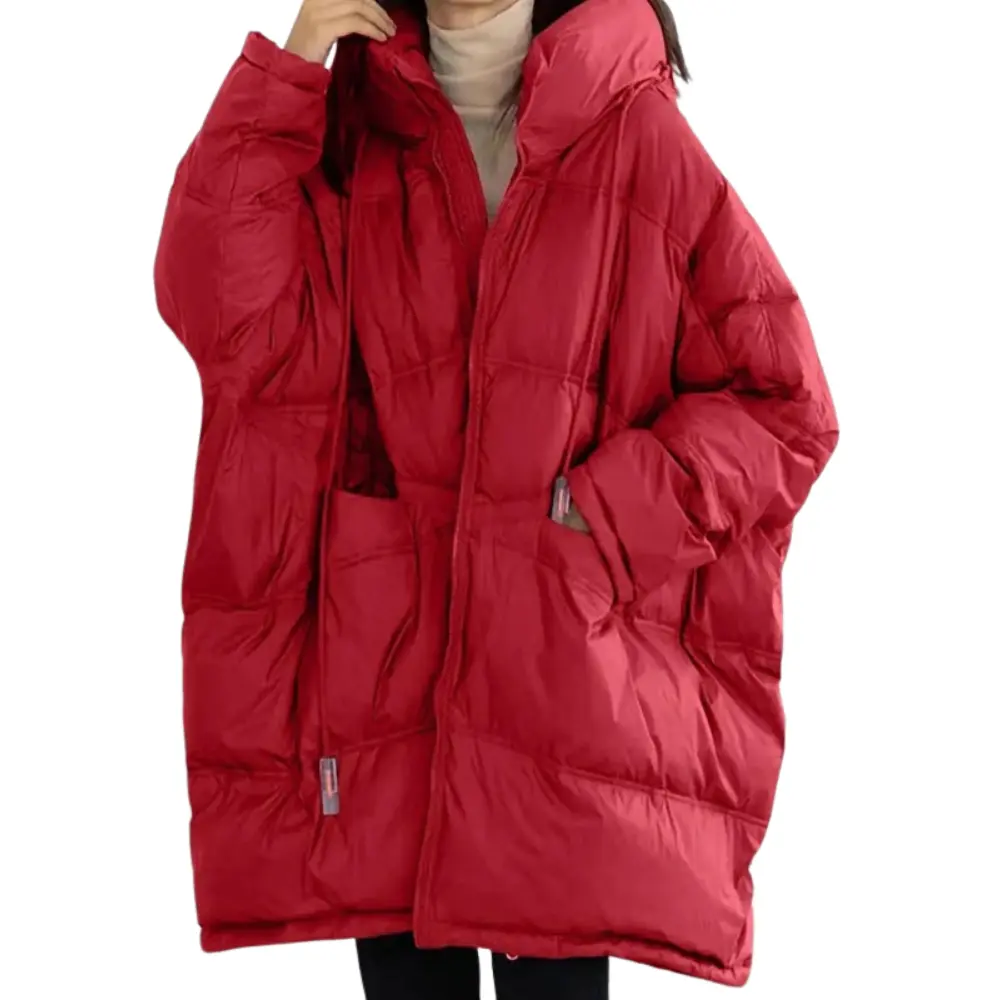 Harper women oversized padded jacket with adjustable hood, relaxed silhouette for warm winter layering