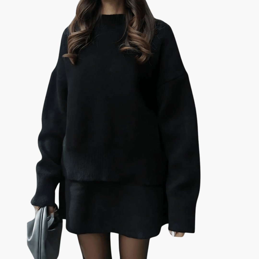Women's elegant two-piece skirt set, polished silhouette for work and festive occasions