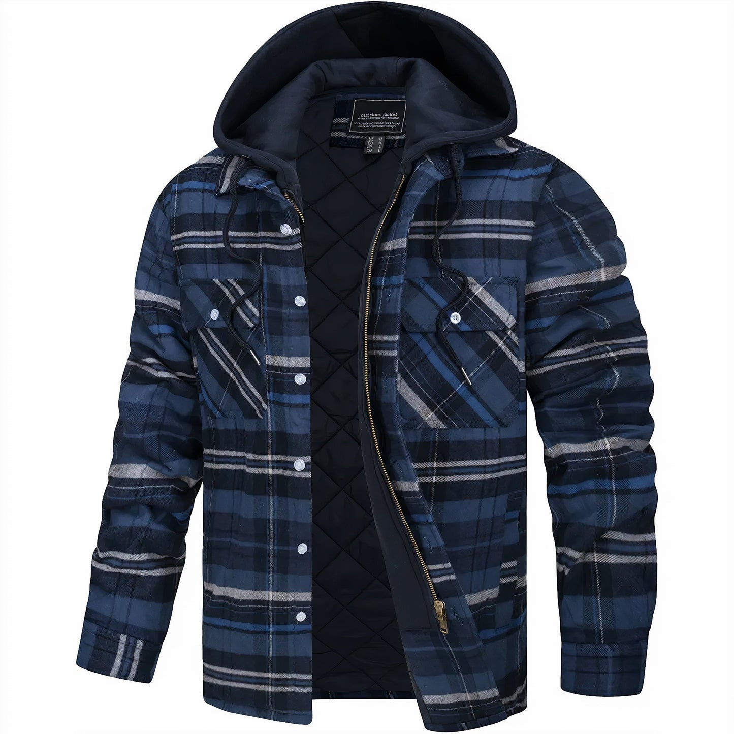 Ernest hooded quilted jacket lightweight elegant casual outerwear with textured stitching for everyday wear