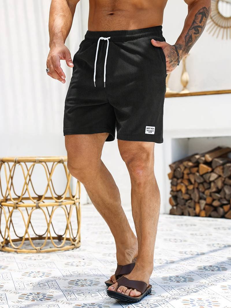 Men's Mason relaxed swim shorts navy blue active beachwear with freedom-of-movement cut