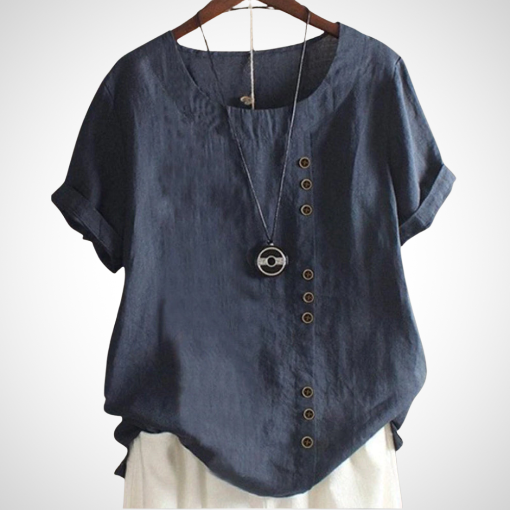 Women's Sonia elegant airy blouse lightweight breathable artisanal fabric sophisticated silhouette