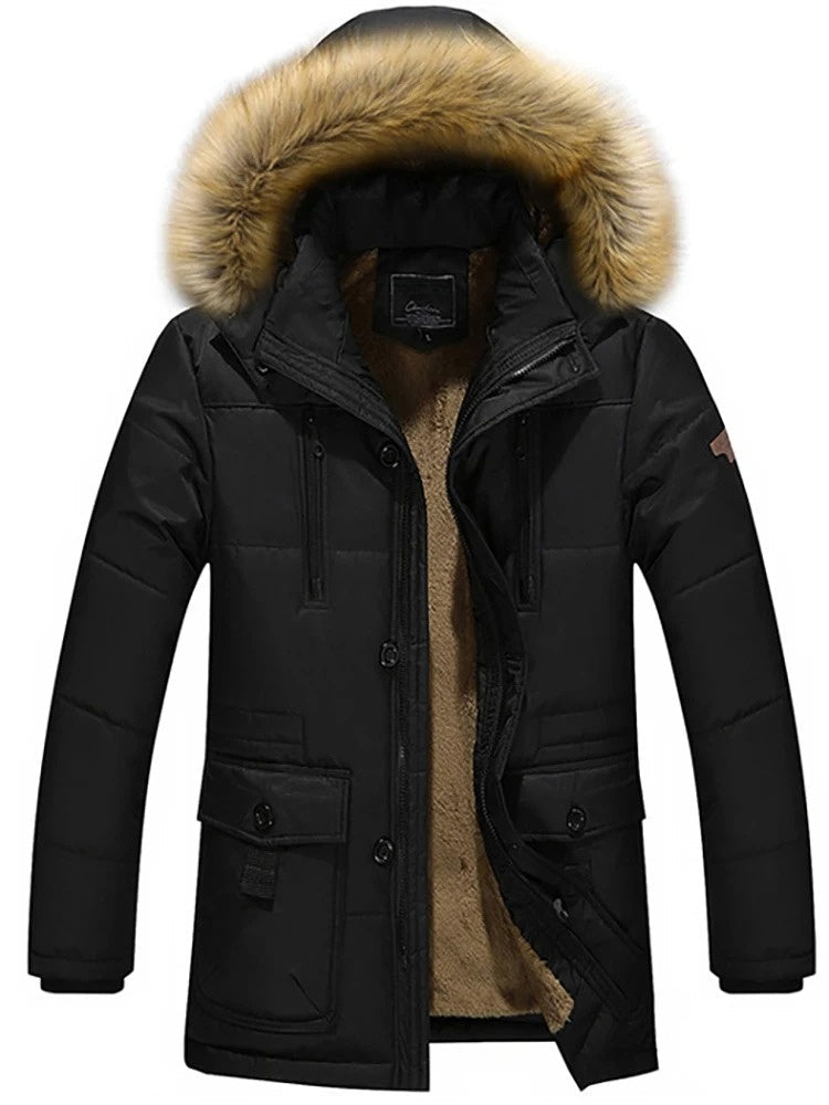 Alpine Ridge thermal parka fleece-lined water-resistant windproof coat sleek tailored silhouette for commuters