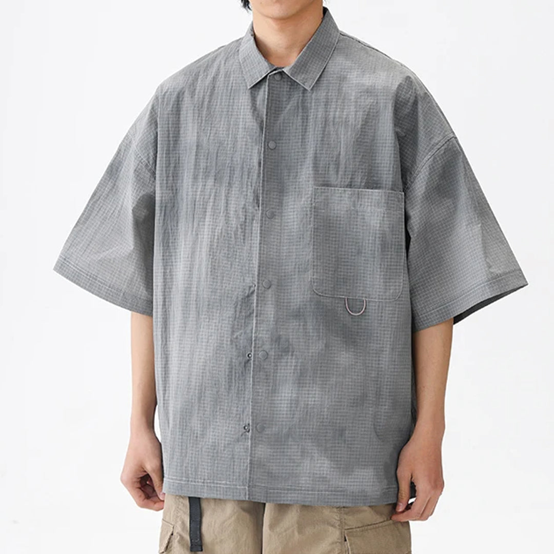 EchoTrek Delta men's camo shirt lightweight water-resistant nylon relaxed fit for city and trail