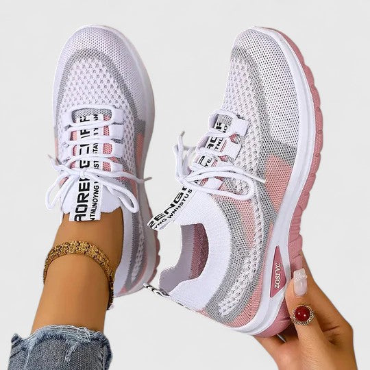 Zara | Women's Mesh Lace-Up Sneakers Lightweight Athletic Shoes