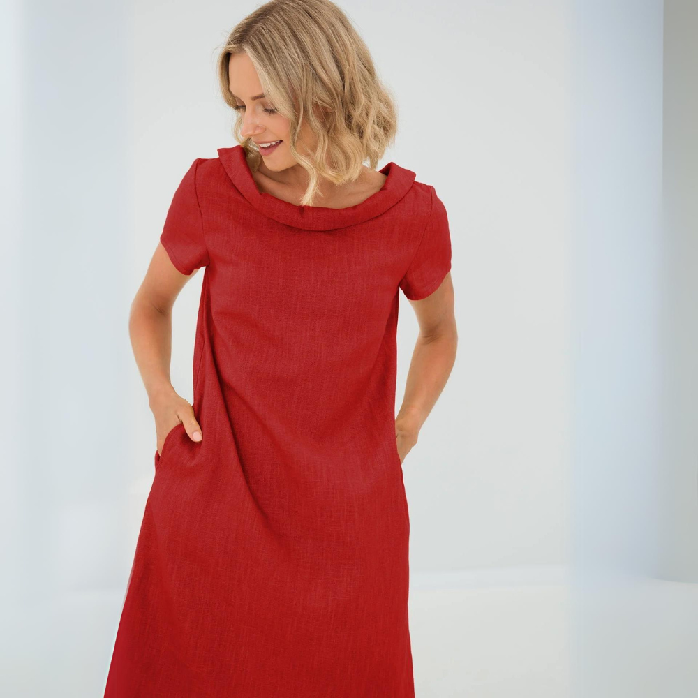 Katia women's elegant summer dress lightweight breathable fabric timeless silhouette-flattering style