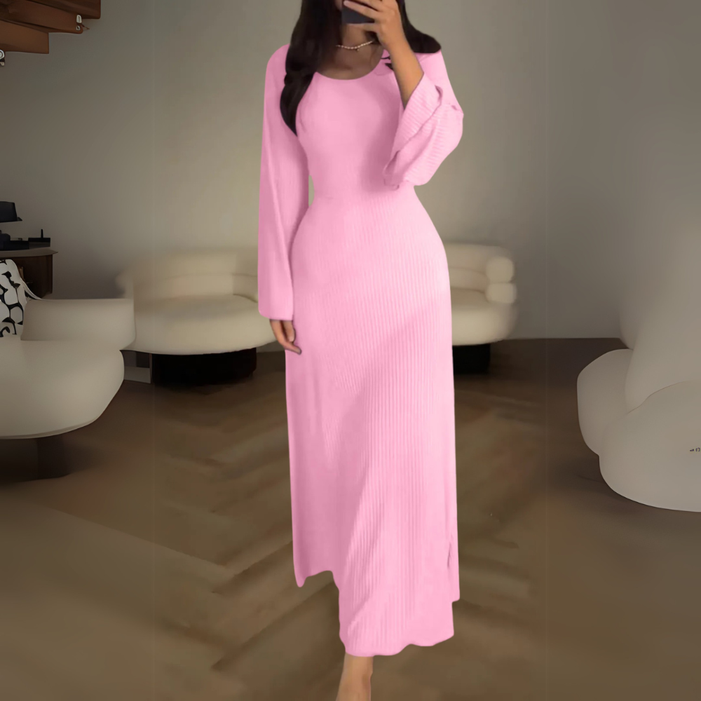 Women's elegant long sleeve dress timeless silhouette refined cut versatile colors all occasions