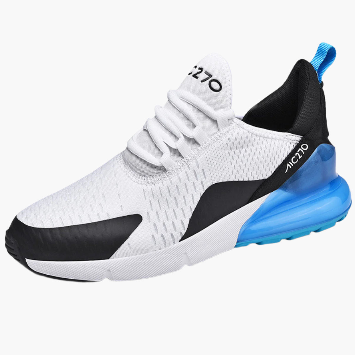 Men's lightweight sport sneakers in neutral tones, breathable woven upper, ideal for running training