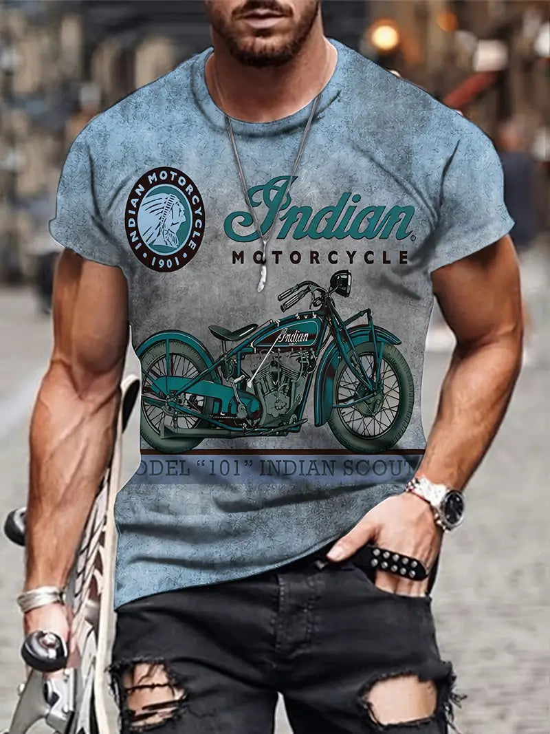 Men's retro graphic tee vintage-inspired print relaxed fit ultra-comfortable casual t-shirt