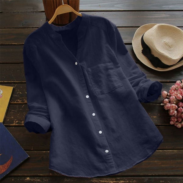 Women's Sophie linen cotton casual shirt breathable soft everyday top modern relaxed silhouette