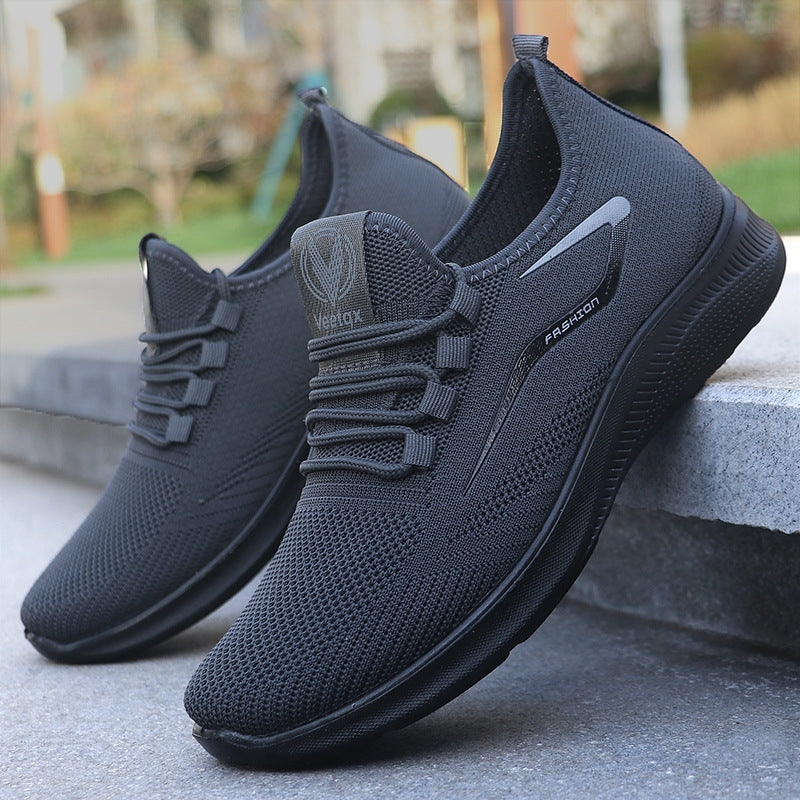 White orthopedic knit sneakers with barefoot-light sole and sock-like woven support fit