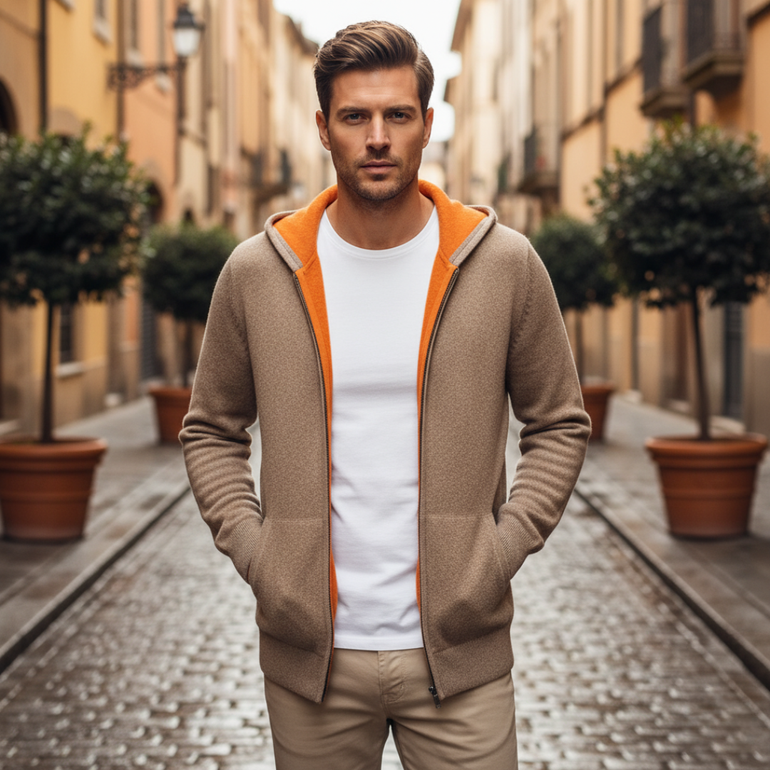 Men's heathered melange crew neck pullover regular fit dense knit texture for everyday warmth