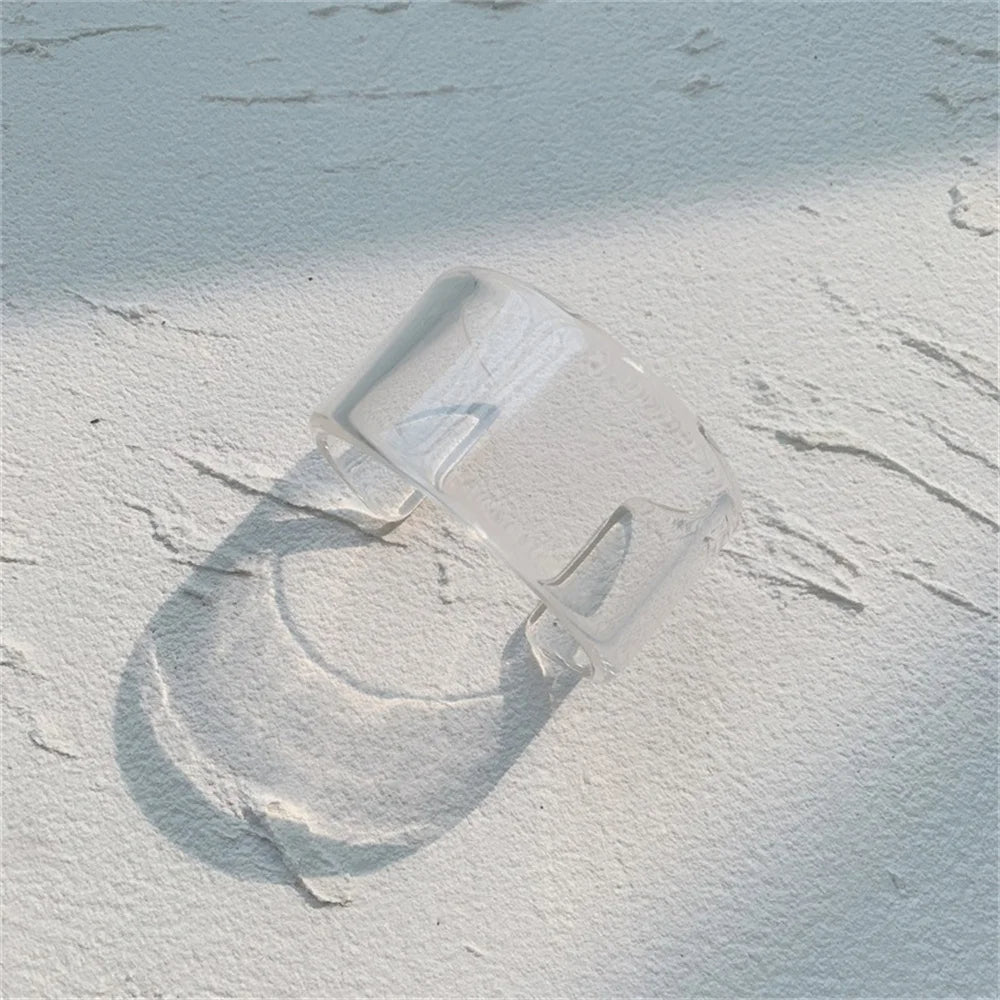 Glossique acrylic bangle ultra-smooth high-shine featherlight stackable minimalist cuff bracelet