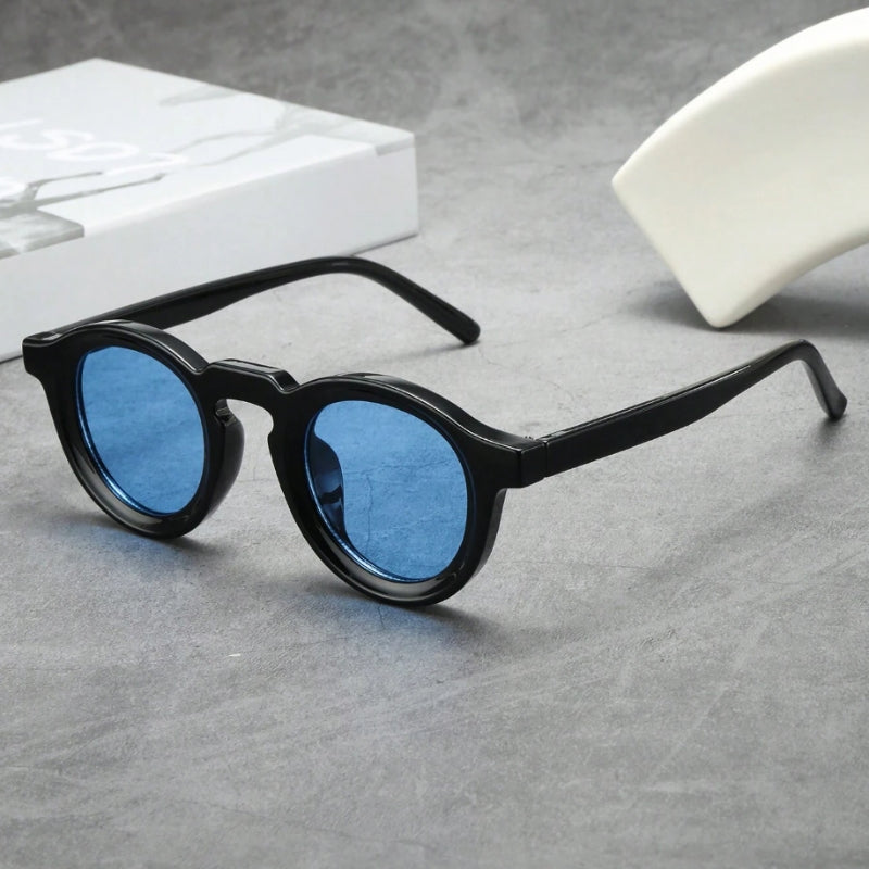 Retro round acetate sunglasses UV400 protection vintage-inspired frame durable premium eyewear