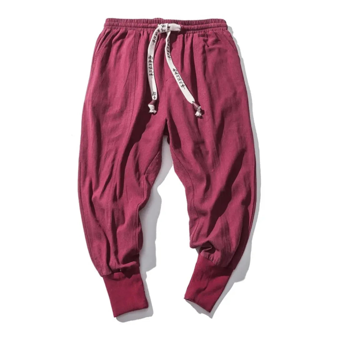 Kenji Japanese-style loose fit men's pants premium cotton blend breathable relaxed silhouette