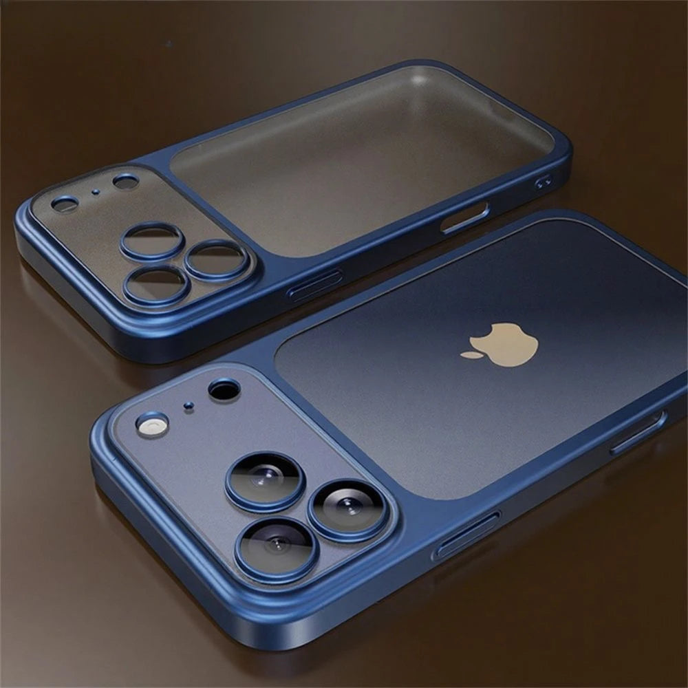 Armor Frost iPhone 17 ultra-slim aluminum case matte finish with lens shields and magnetic alignment