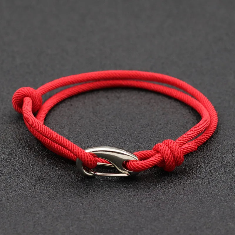 Men's adjustable 3mm Milan rope bracelet with polished hook clasp, water-resistant everyday wear