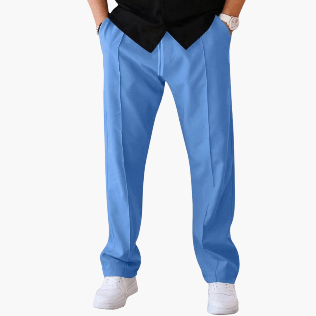 Men's tailored casual pants slim fit versatile trousers for office and evening wear