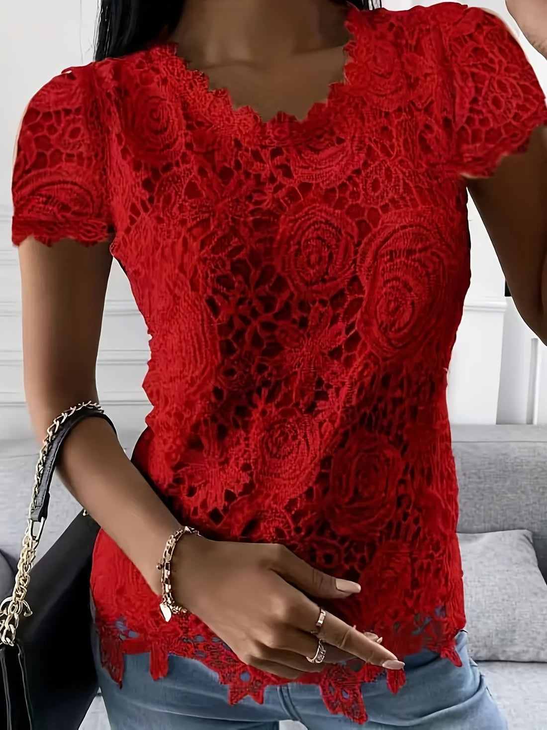 White lace blouse women elegant romantic silhouette with delicate fine lace detailing timeless style