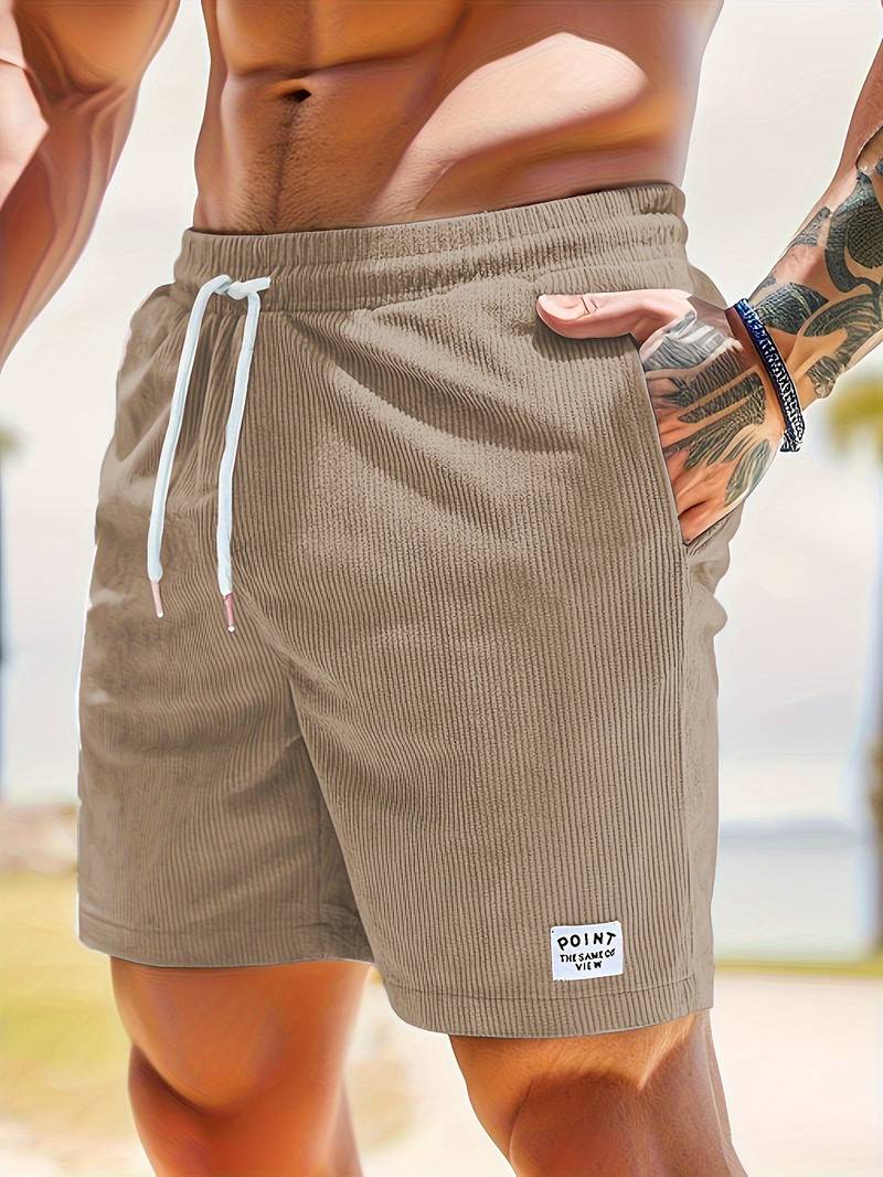 Mason men's relaxed swim shorts blue patterned beachwear with freedom-of-movement active fit